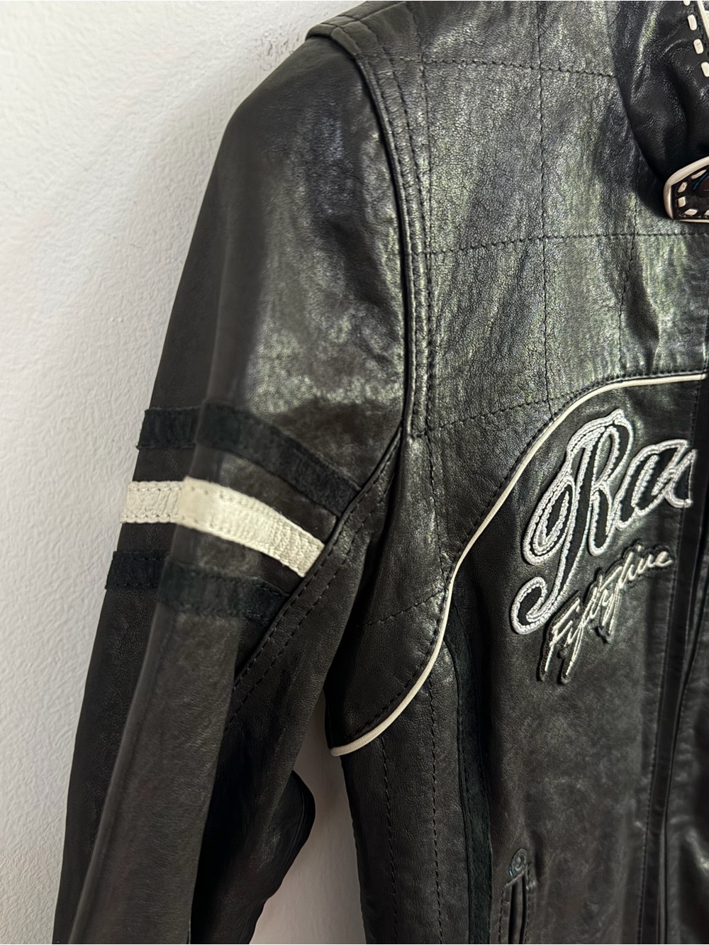 EXR Racing Motorcycle Leather Jacket Black Women’s XS Moto Embroidered - Picture 3 of 15